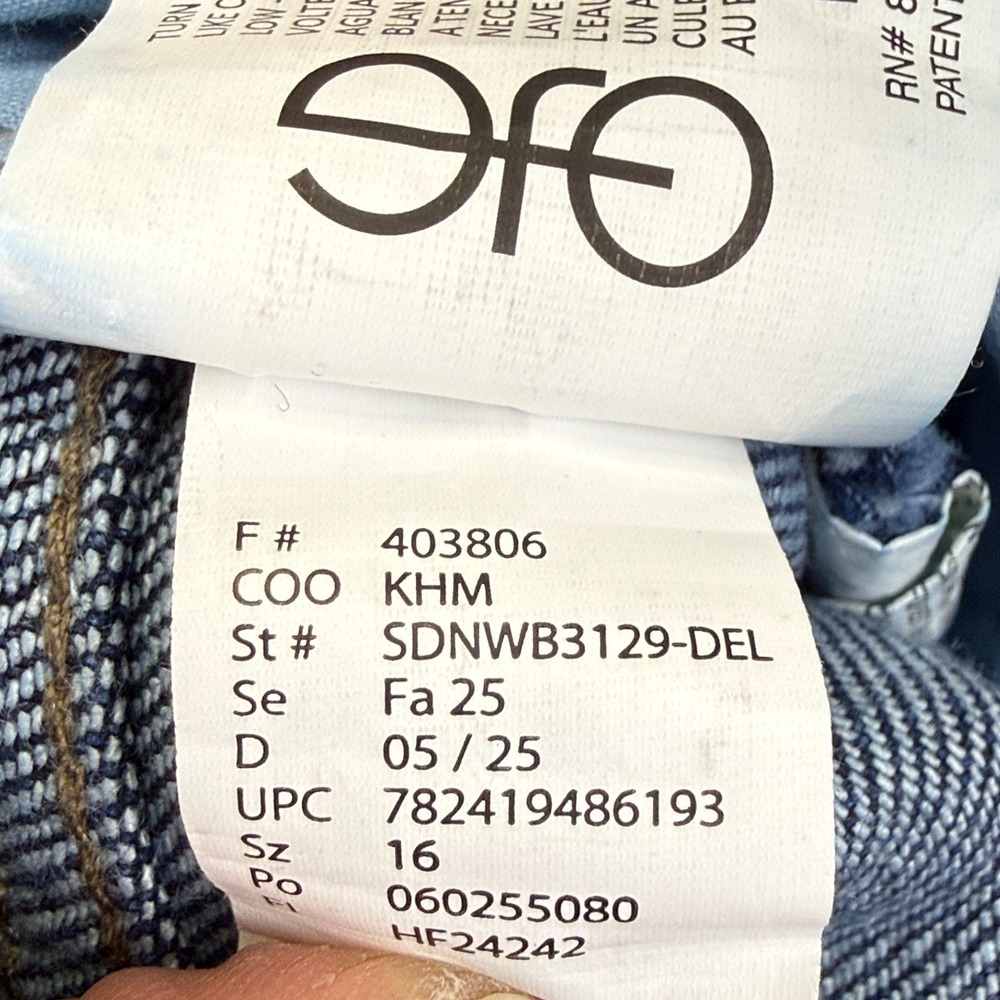 Nine West Womens Wide Leg Jeans Size 16 High Rise Baggy Stretch Studded NWT - Picture 10 of 16